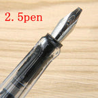 1pc Duckbill Gothic parallel Fountain Pen transparent white art Flat Tip School Student Office Gifts Stationery ink pens