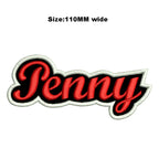Custom Embroidered Name Patch 110MM Wide Biker Motorcycle Badge Tag Vest Personalized