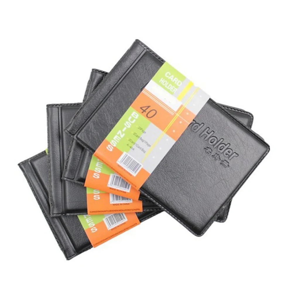 PU Leather 40Cards/20 pocket ID Credit Card Holder Book Case Keeper Organizer Passport Credit Card Case Business Men Vintage Bag