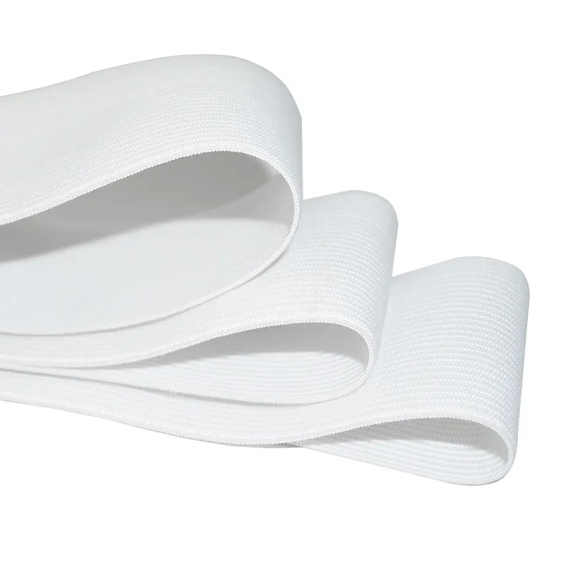 5Meter 15/20/25/30/35/40/50/60MM Elastic Band Sewing Clothing Accessories Nylon Elastic Rubber Band Garment Sewing Black White