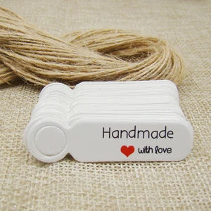 5*1.3cm cute shape kraft paper blank price label tag 100pcs +100pcs hemp string for production price tag description