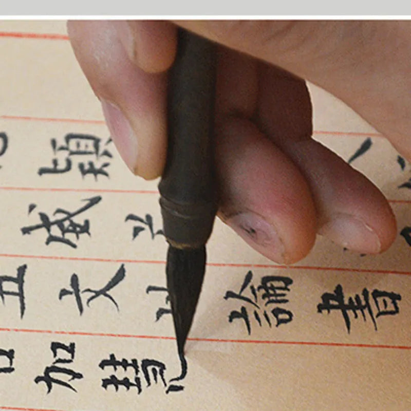 Luxurious Rabbit Mixed Hair Chinese Calligraphy Brush Pen Ancient Bamboo Small Regular Script Writing Drawing Brush Stationery