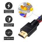 Shuliancable HDMI Cable 2.0 4K 60Hz Cable 1m 2m 3m 5m 10m 15m 20m Splitter Switcher HD TV Laptop PS4 Computer Xbox