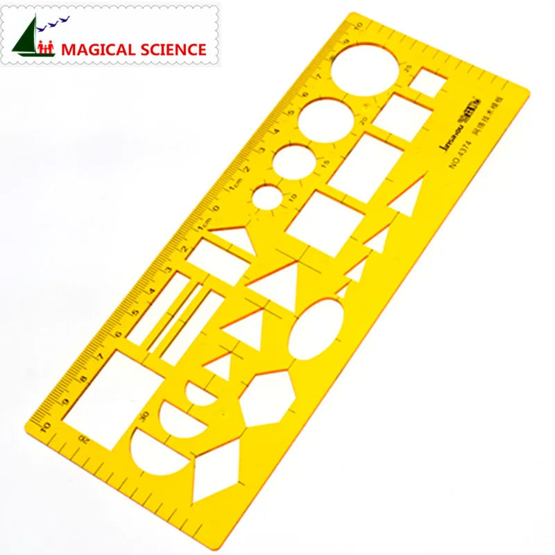 plastic Network Technology Template drawing design ruler for students Flexible Web graphic design tools JSH4374
