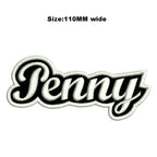 Custom Embroidered Name Patch 110MM Wide Biker Motorcycle Badge Tag Vest Personalized