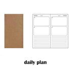 1PC Refillable Paper Traveler's Notebook Filler Papers Journal Dairy Inserts Refill leather notebook blank line kraft