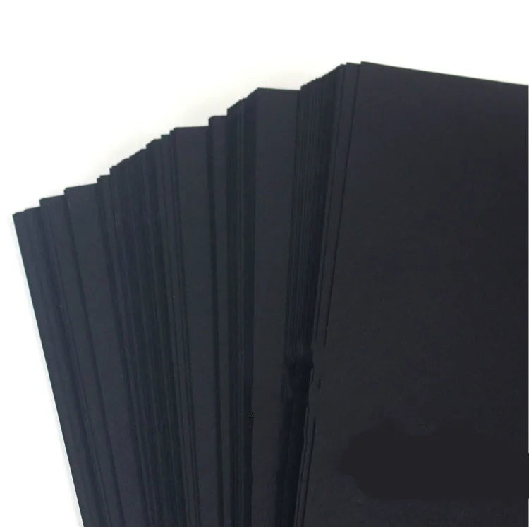 50 sheets A3/A4 pure wood pulp black cardboard paper 80/120/180/230g Thick DIY upscale child handmade copy paper Office Supply