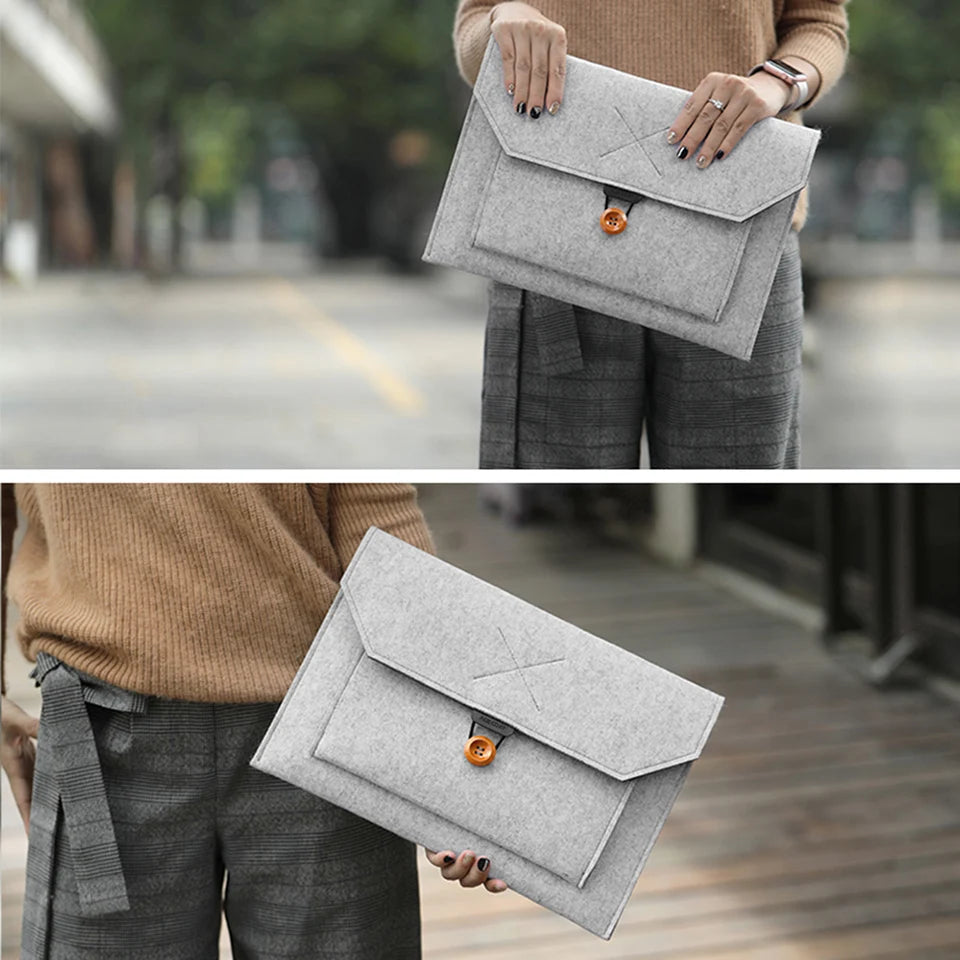 11.6/13/14/15"Laptop Sleeve Felt Ultralight Notebook Tablet Pad Case Multi-pocket Pouch Bag Briefcases for Apple Macbook/ Asus