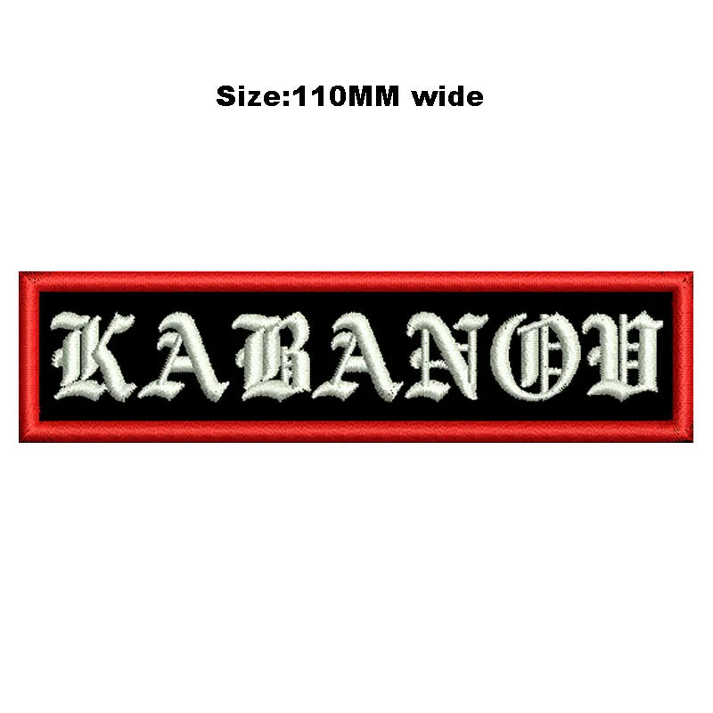 Custom Embroidered Name Patch 110MM Wide Biker Motorcycle Badge Tag Vest Personalized