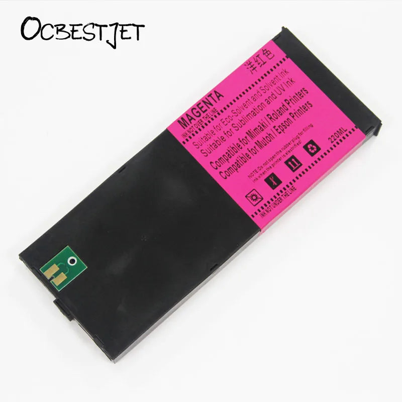ECO UV Ink Cartridge Full With 220ML UV Ink For Roland LEF-300 LEF-20 LEF-12 LEJ-640 LEC-540 LEC-330 (7 Colors Are Available)