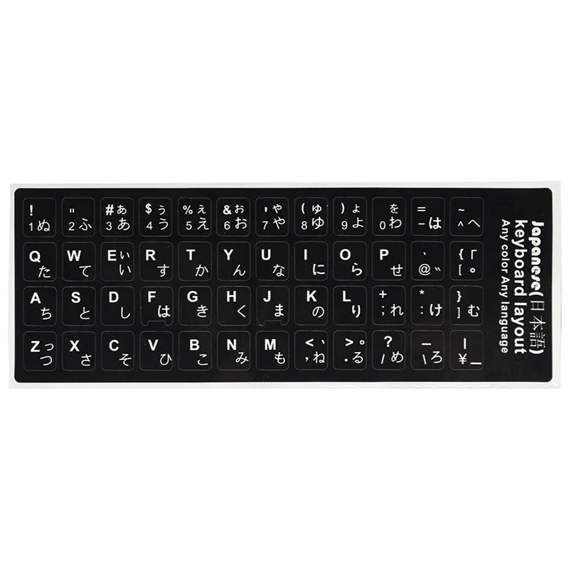 Keyboard Skin Fashion Keyboard Key Sticker Label Many Language Russian Arabic Spanish German French for 10-17 Inch Laptop