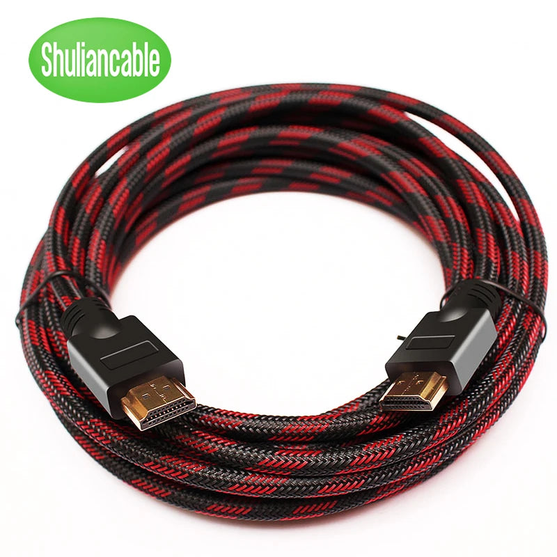 Shuliancable HDMI Cable 2.0 4K 60Hz Cable 1m 2m 3m 5m 10m 15m 20m Splitter Switcher HD TV Laptop PS4 Computer Xbox