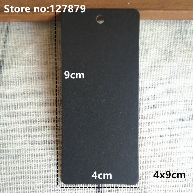 100PCS Multi Sizes Kraft Paper Labels DIY Crafts Packaging Blank Hang Tag Gift Wedding/Birthday Party Candy Boxes Price Tags