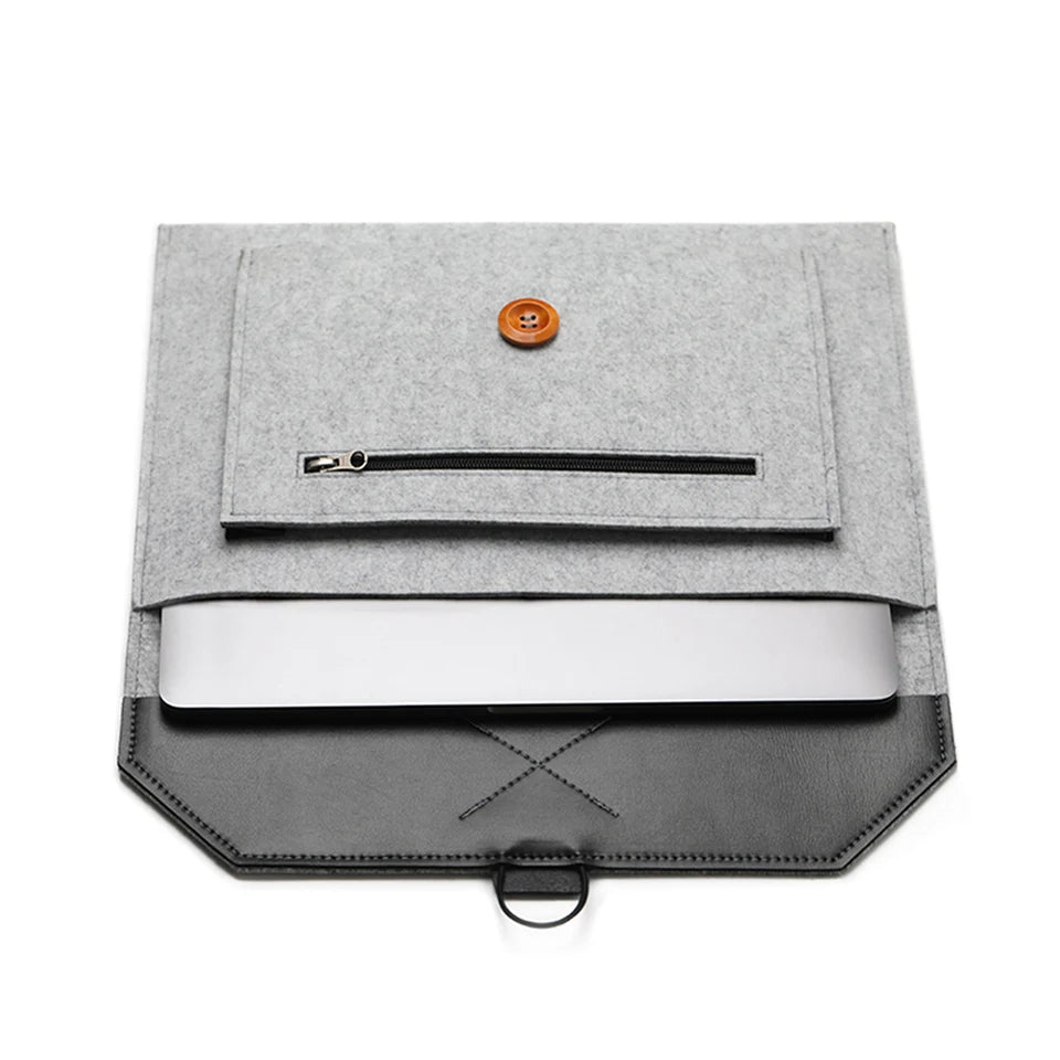 11.6/13/14/15"Laptop Sleeve Felt Ultralight Notebook Tablet Pad Case Multi-pocket Pouch Bag Briefcases for Apple Macbook/ Asus