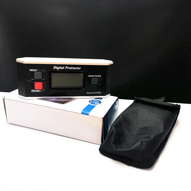 IP65 Digital LCD Protractor Angle Finder Level Inclinometer Magnetic V-Groove 0~360 Degree Inclinometer Level Box with Magnet