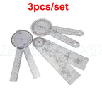 6pcs/set 5pcs 3pcs/set Protractors Multi-Ruler Spinal Finger Goniometer Angle Medical Spinal Ruler 180/360 Degree Measuring Tool