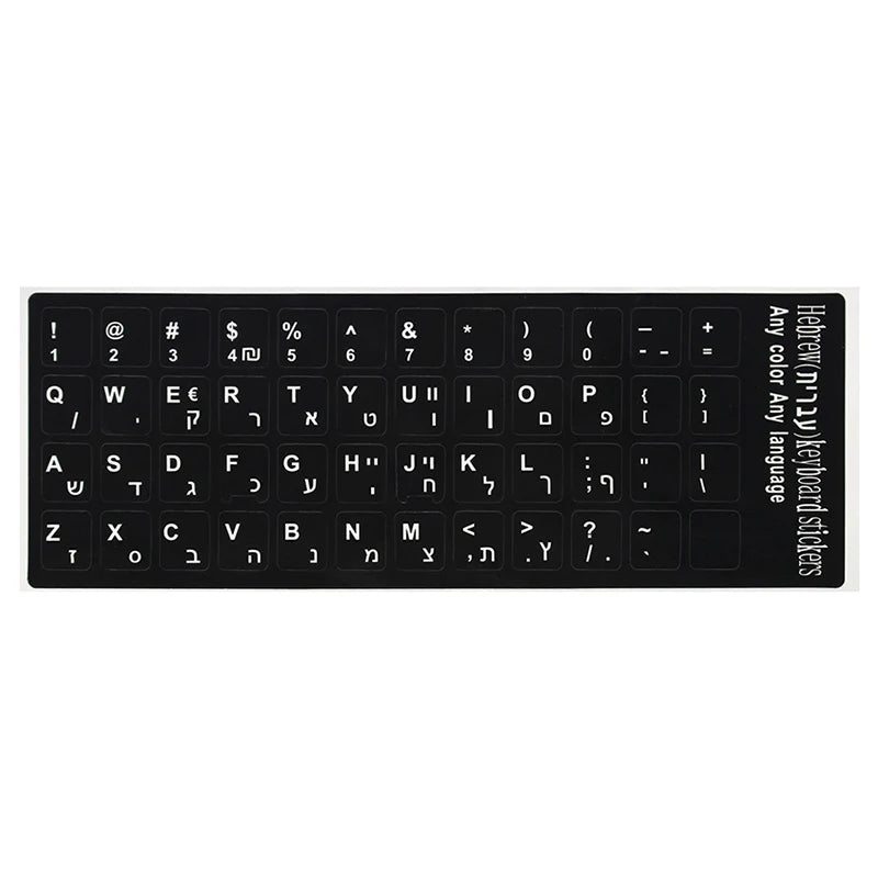 Keyboard Skin Fashion Keyboard Key Sticker Label Many Language Russian Arabic Spanish German French for 10-17 Inch Laptop