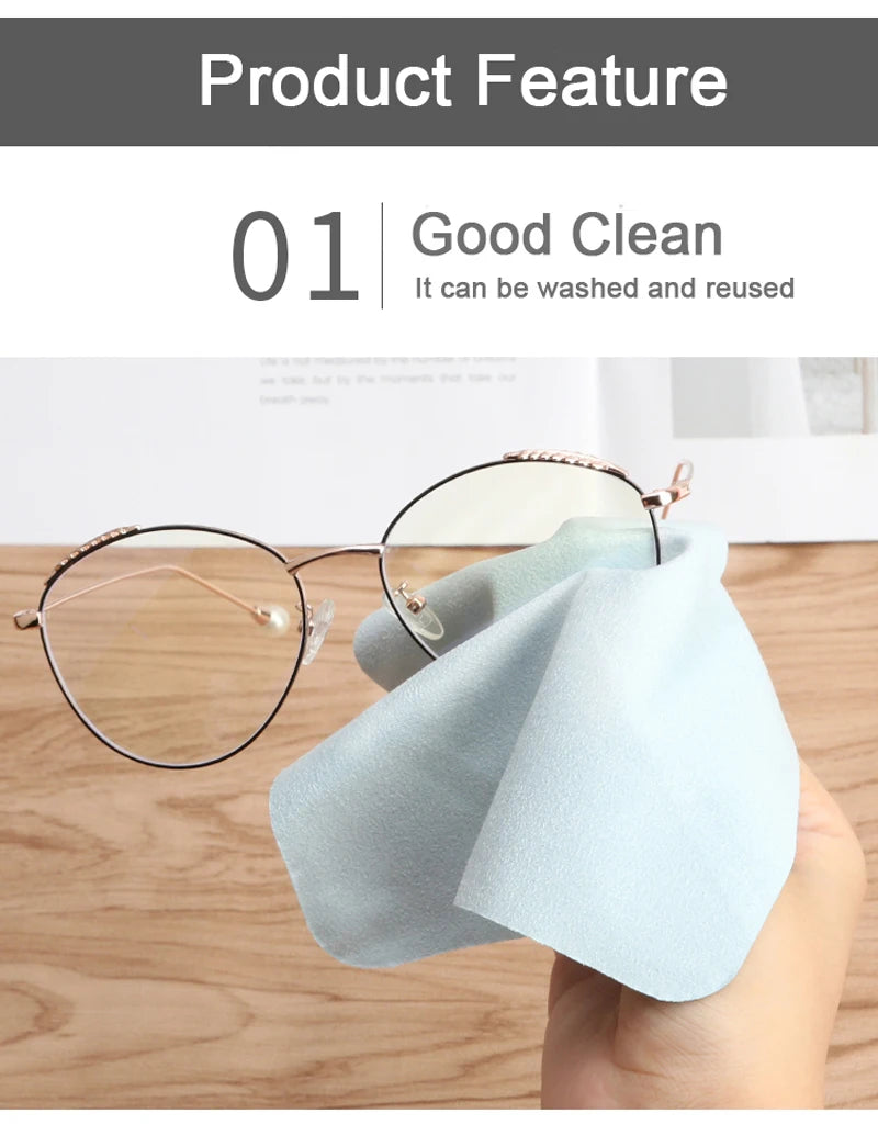 5/10 Pcs High Quality Chamois Glasses Cleaner  Microfiber Glasses Cleaning Cloth For Lens Phone Screen Cleaning Wipes