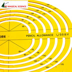 Large oval template big ellipse drawing ruler plastic Semi-elliptical templates for students Flexible JSH4352