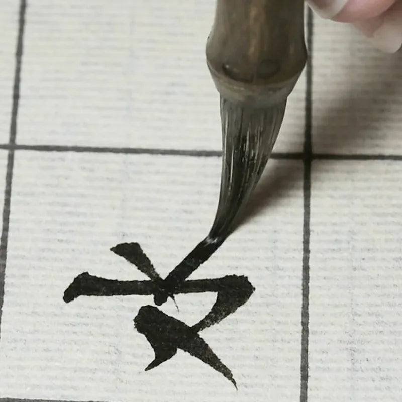 Luxurious Rabbit Mixed Hair Chinese Calligraphy Brush Pen Ancient Bamboo Small Regular Script Writing Drawing Brush Stationery