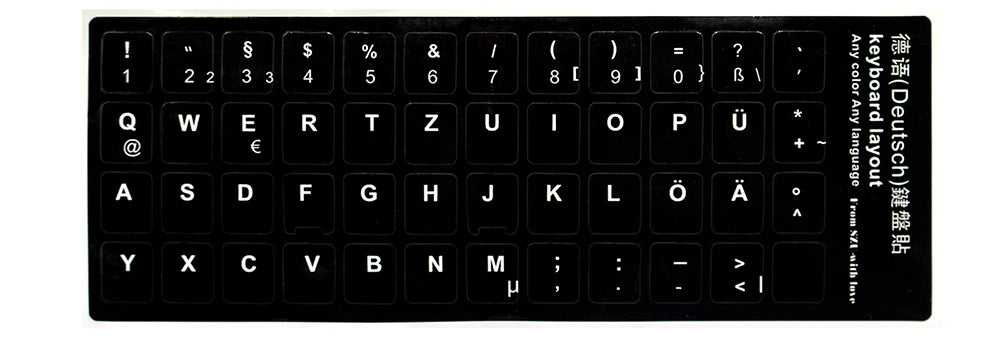 Keyboard Skin Fashion Keyboard Key Sticker Label Many Language Russian Arabic Spanish German French for 10-17 Inch Laptop