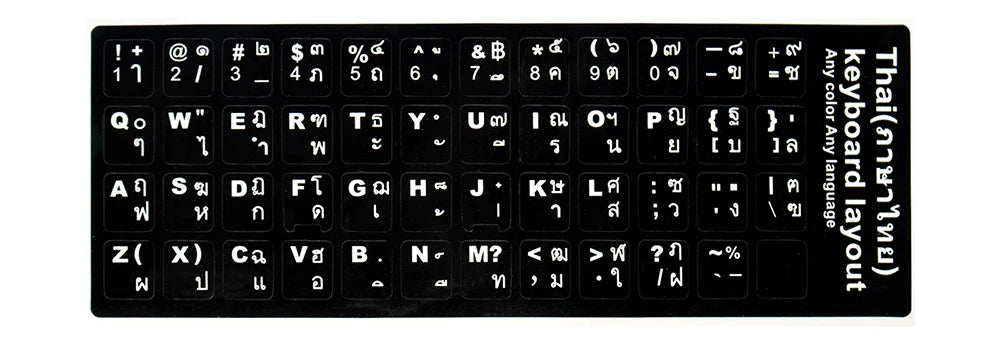 Keyboard Skin Fashion Keyboard Key Sticker Label Many Language Russian Arabic Spanish German French for 10-17 Inch Laptop