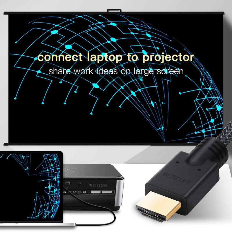 Lungfish Long HDMI-Compatible Cable 1080P 3D for Splitter Switch PS4 LED TV Box Xbox Projector Computer
