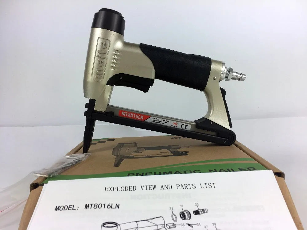 MT8016LN pneumatic shackle gun with a long nose furniture stapler for type 8016