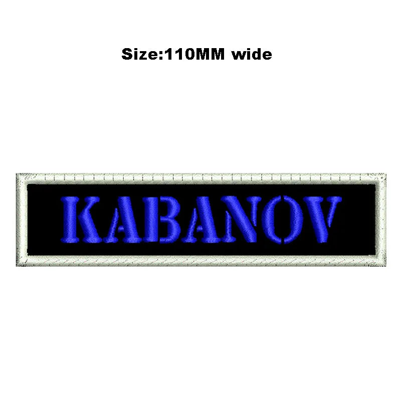 Custom Embroidered Name Patch 110MM Wide Biker Motorcycle Badge Tag Vest Personalized
