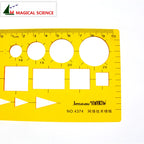 plastic Network Technology Template drawing design ruler for students Flexible Web graphic design tools JSH4374