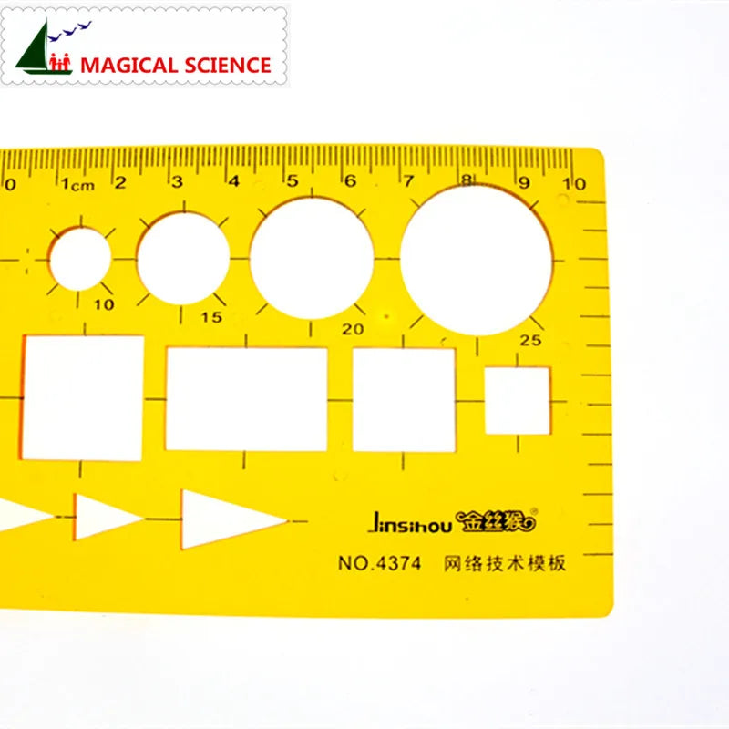 plastic Network Technology Template drawing design ruler for students Flexible Web graphic design tools JSH4374