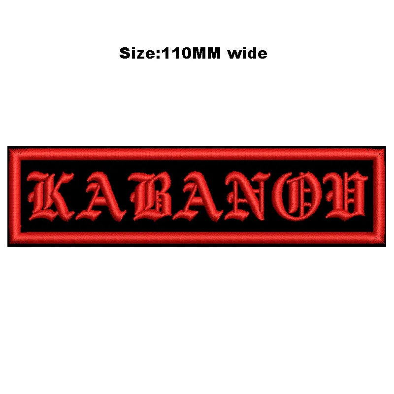 Custom Embroidered Name Patch 110MM Wide Biker Motorcycle Badge Tag Vest Personalized