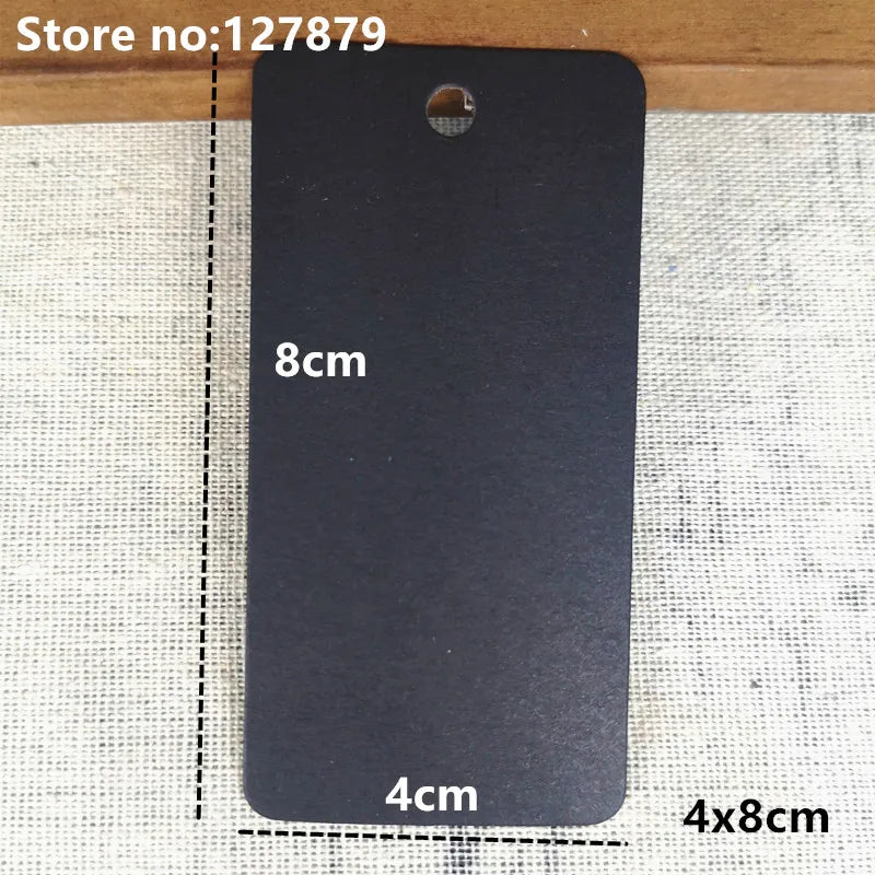 100PCS Multi Sizes Kraft Paper Labels DIY Crafts Packaging Blank Hang Tag Gift Wedding/Birthday Party Candy Boxes Price Tags
