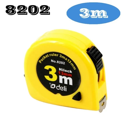 Deli 8202 8203Pocket Ruler Power Tape 3m 5m Length 13mm 16mm Width Tape Flexible Rulers