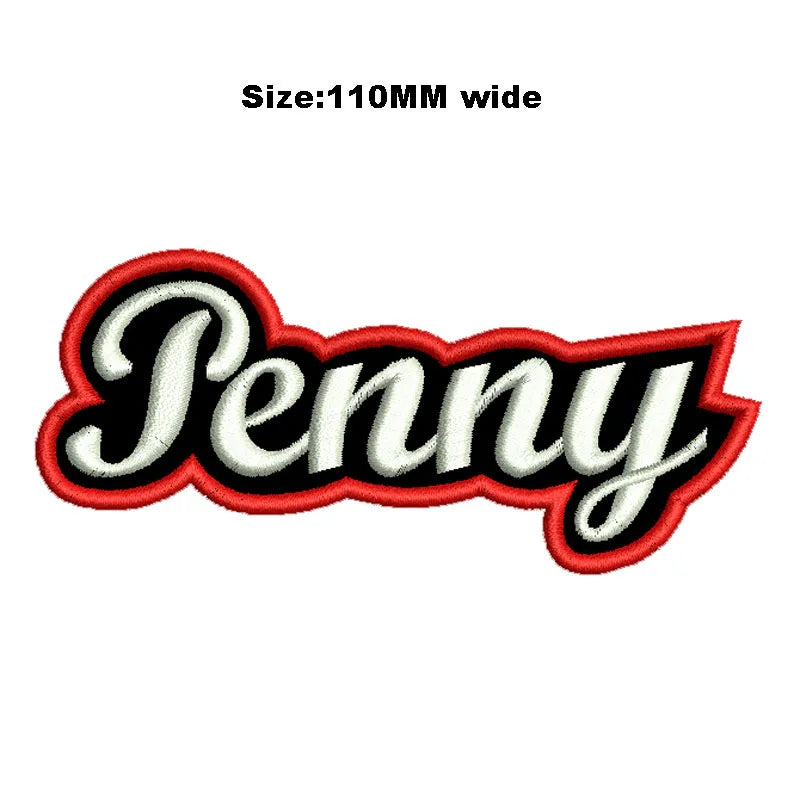 Custom Embroidered Name Patch 110MM Wide Biker Motorcycle Badge Tag Vest Personalized