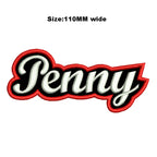 Custom Embroidered Name Patch 110MM Wide Biker Motorcycle Badge Tag Vest Personalized