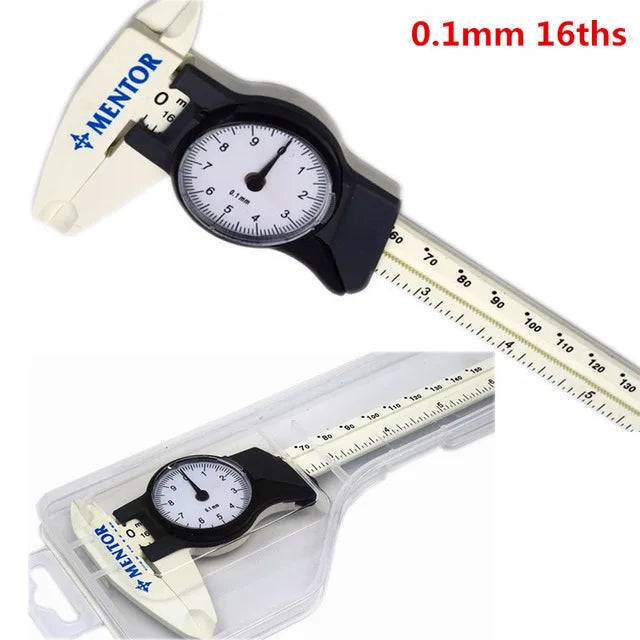 0-150MM 6inch Pure Plastic Vernier Caliper with Dial Plastic Dial Caliper Gauge Digital Caliper Micrometer Thickness Gauge