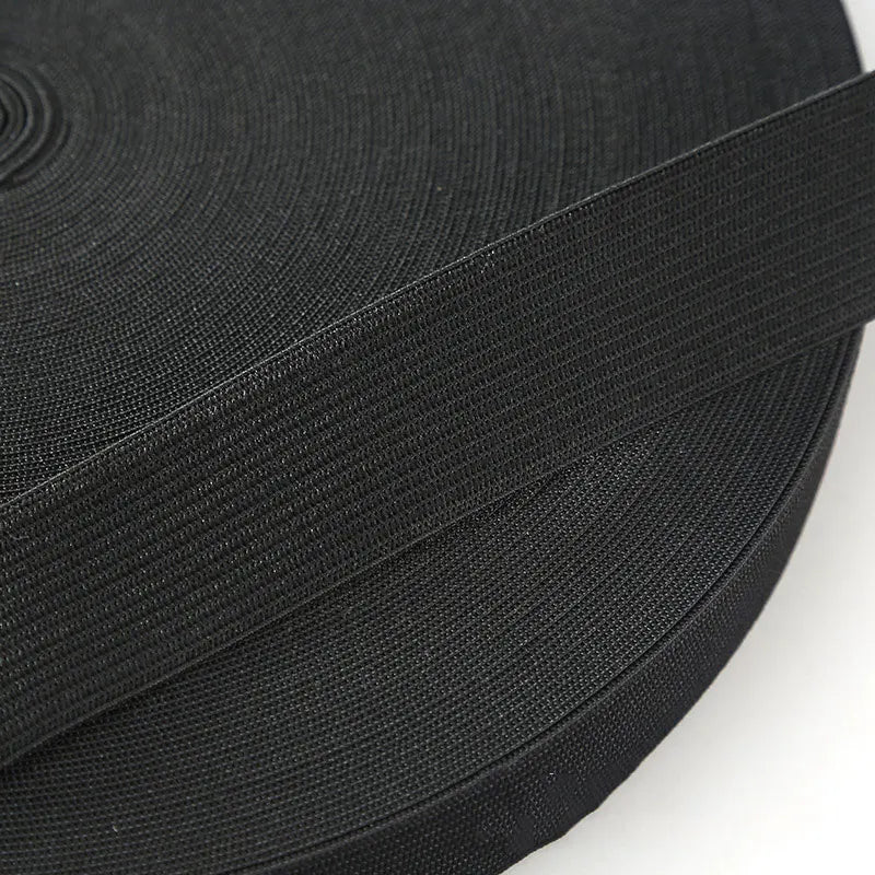 5Meter 15/20/25/30/35/40/50/60MM Elastic Band Sewing Clothing Accessories Nylon Elastic Rubber Band Garment Sewing Black White