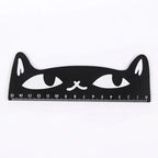 1 Pcs Lytwtw's Cute Kawaii Black Cat Kitten Straight Ruler Wooden Tools Cartoon Sewing Drawing Office School Stationery supplies