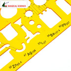 plastic Chemical Templates Physical Chemistry Instruments drawing design ruler for students Flexible JSH4354