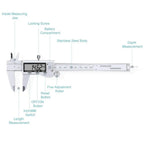 ESPLB Stainless Steel Caliper Electronic LCD Digital Vernier Scale Caliper 6 inch 6'' 150mm Measuring Tool Calipers