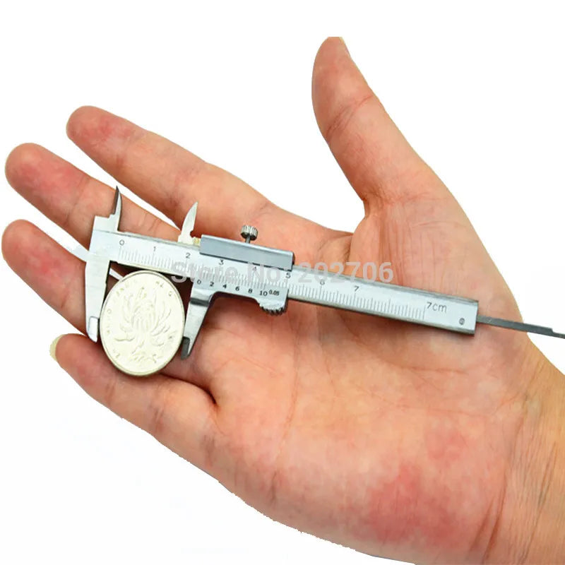 0-70mm Mini Vernier Caliper Stainless Hardened Metric Machinist 70mm 100mm 150mm Slide Caliper Thickness Measurement Tools