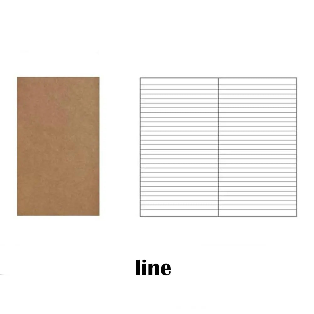 1PC Refillable Paper Traveler's Notebook Filler Papers Journal Dairy Inserts Refill leather notebook blank line kraft