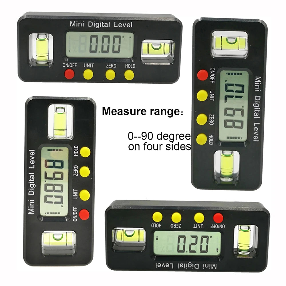 150mm 100mm 360 deg mini digital protractor Angle Finder inclinometer electronic level with magnetic bottom angle measuring tool
