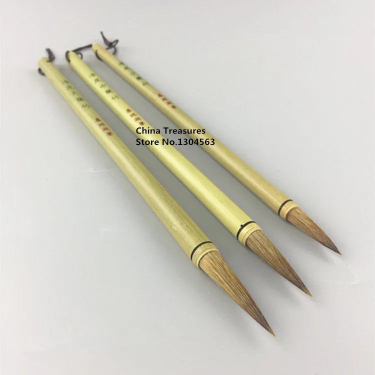 3pcs/lot,Chinese Painting Brush Calligraphy Writing Brush Weasel Hair Lan hua/zhu zi Painting Xing kai writing