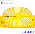 Large oval template big ellipse drawing ruler plastic Semi-elliptical templates for students Flexible JSH4352