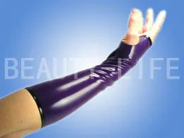 Latex Gloves middle length to elbow Finger less cosplay  accessory for fashion Bare finger gloves