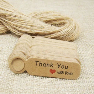 5*1.3cm cute shape kraft paper blank price label tag 100pcs +100pcs hemp string for production price tag description