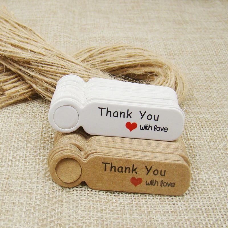5*1.3cm cute shape kraft paper blank price label tag 100pcs +100pcs hemp string for production price tag description
