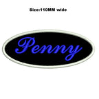 Custom Embroidered Name Patch 110MM Wide Biker Motorcycle Badge Tag Vest Personalized